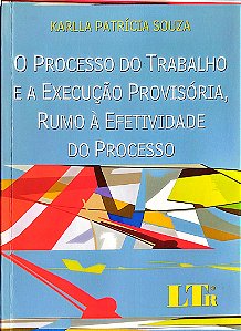 Livro o Processo do Trabalho e a Execução Provisória, Rumo À Efetividade do Processo Autor Souza, Karlla Patrícia (2008) [seminovo]