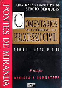 Livro Comentários ao Código de Processo Civil - Tomo 1 Autor Miranda, Pontes de (1995) [seminovo]
