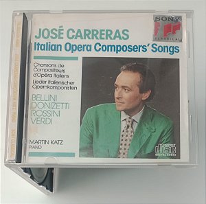 Cd José Carreras - Italian Composer''s Songs Interprete José Carreras, Martin Katz (1990) [usado]