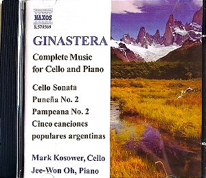 Cd Music For Cello And Piano Interprete Ginastera (2008) [seminovo]