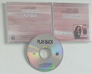 Cd Aline Barros ao Vivo / Play-back Som de Adoradores Interprete Aline Barros [usado]