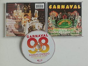 Cd Carnaval 98 - Sambas Enredo 98 / Escolas de Samba de São Paulo Interprete Escolas de Samba de São Paulo [usado]