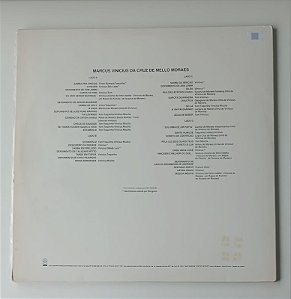Disco de Vinil Marcus Vinicius da Cruz de Mello Moraes (2 Lps / 1990) Interprete Vários Artistas (1990) [usado]