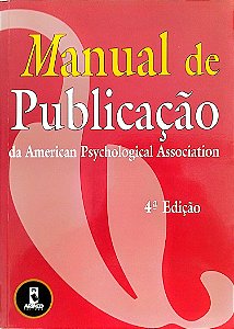 Livro Manual de Publicação da American Psychological Association Autor Vários (2001) [seminovo]