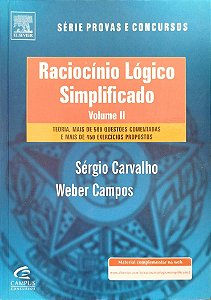 Livro Raciocínio Lógico Simplificado - Volume 2 Autor Carvalho, Sérgio (2010) [seminovo]