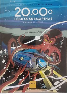 Gibi Vinte Mil Léguas Submarinas em Quadrinhos Autor João Marcos e Will (2023) [seminovo]