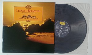 Disco de Vinil Beethoven - Sinfonia Nº 5, Opus 55 / Coleção Mestres Pelos Mestres Interprete Leonard Bernstein (1984) [usado]