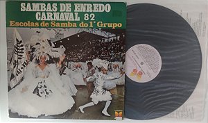 Disco de Vinil Carnaval 1982 Lp / Sambas de Enredo Interprete Escolas de Samba do 1º Grupo (1982) [usado]