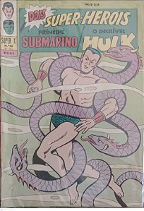 Gibi Príncipe Submarino e o Incrível Hulk #20 Super X (5ª Série) Autor (1969) [usado]