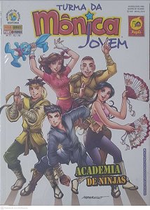 Gibi #77 - Turma da Monica Jovem - Academia de Nijas Autor Sousa, Mauricio de (2014) [seminovo]