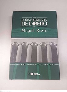 Livro Lições Preliminares de Direito Autor Reale, Miguel (2010) [usado]