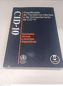 Livro Cid-10 - Classificação de Transtornos Mentais e de Comportamento da Cid-10 Autor Caetano, Dorgival (org) (1993) [usado]