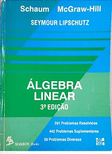 Livro Álgebra Linear: Teoria e Problemas Autor Lipschutz, Seymour (1994) [usado]