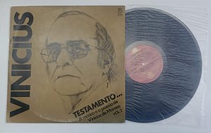 Disco de Vinil Testamento 2 - Lp 1981 Interprete Vinicius de Moraes (1981) [usado]