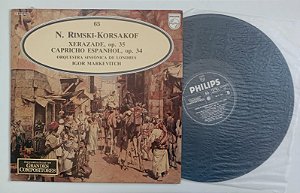 Disco de Vinil Korsakof / Xerazade & Capricho Espanhol / Lp 1981 Interprete Orquestras (1981) [usado]
