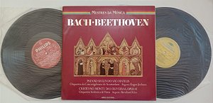 Disco de Vinil Bach / Beethooven - Mestres da Música / Duplo Interprete Orquestras (1981) [usado]