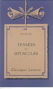 Livro Classiques Larousse: Pensées Et Opuscules Autor Pascal, Blaise [usado]