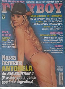Revista Playboy 343 - Fevereiro 2004 Autor Antonela (2004) [usado]