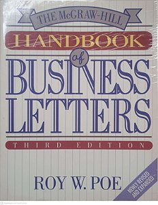 Livro Handbook Of Business Letters - Third Edition Autor Poe, Roy W. (1994) [usado]