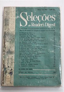Revista Revista Reader''s Digest Seleções Março de 1973 Autor Seleções Março de 1973 (1973) [usado]