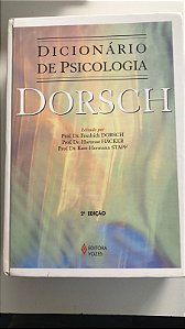 Livro Dicionário de Psicologia Dorsch Autor Vários Colaboradores (2001) [usado]