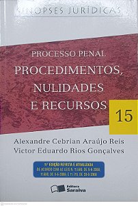 Livro Processo Penal: Procedimentos, Nulidades e Recursos - Vol 15 Autor Reis, Alexandre Cebrian Araújo (2009) [usado]