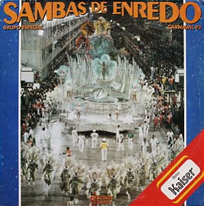 Disco de Vinil Sambas de Enredo - Grupo Especial - Carnaval 92 Interprete Varios (1991) [usado]