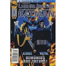 Gibi Liga da Justiça e Batman Nº 22 - Formatinho Autor Azrael - Wayne: Demônios das Trevas! - a Queda do Morcego (1996) [usado]