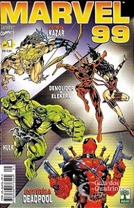 Gibi Marvel 99 Nº 01 - Formatinho Autor Kazar - Demolidor & Elektra - Hulk - Deadpool (1999) [usado]