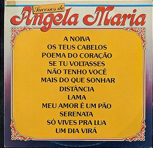 Disco de Vinil Ângela Maria - Sucessos de Angela Maria Interprete Ângela Maria (1986) [usado]