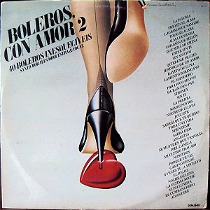 Disco de Vinil Boleros, Con Amor 2 - 40 Boleros Inesquecíveis Santo Morales/orquestra&vocal Interprete Vários (1979) [usado]