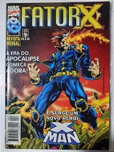 Gibi Fator X Nº 04 - Formatinho Autor a Era do Apocalipse Começa Agora! e Surege um Novo Herói: X-man (1997) [usado]