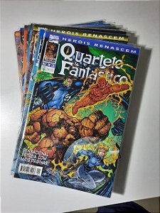 Gibi Quarteto Fantástico - Heróis Renascem 12 Edições Autor Mini-série 12 Ediçoes (1998) [usado]