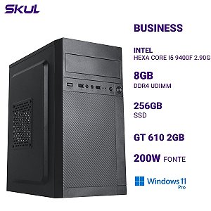 Computador B500 Hexa Core I5 9400F 2.90Ghz Mem 8Gb Ddr4 Ssd 256Gb Gt 610 2Gb Fonte 200W Windows 11 Pro