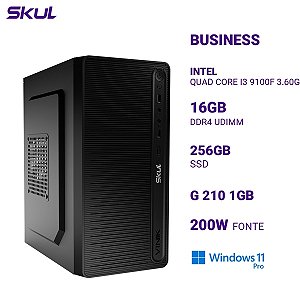 Computador B300 Quad Core I3 9100F 3.60Ghz Mem 16Gb Ddr4 Ssd 256Gb G 210 1Gb Fonte 200W Windows 11 Pro