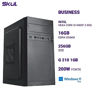Computador B500 Hexa Core I5 9400F 2.90Ghz Mem 16Gb Ddr4 Ssd 256Gb G 210 1Gb Fonte 200W Windows 11 Pro