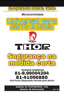 BLOQUEADOR DIGITAL THOR + DESBLOQUEIO POR BOTÃO