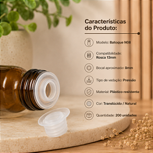 Kit 200 Batoques N°8