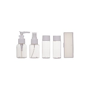 Kit Frascos Para Viagem Estojo Compact