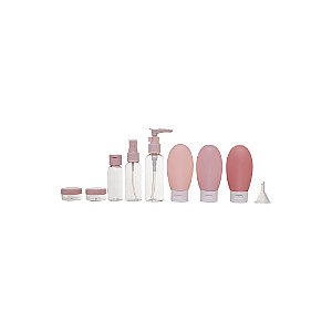 Kit Frascos Para Viagem Estojo Cuidados