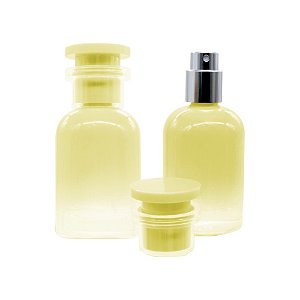 Frasco Louis Amarelo 30ml e Válvula Tampa Luxo Rosca 14/400