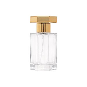 Frasco Classico Cristal 50ml e Válvula Tampa Luxo Rosca 15/400