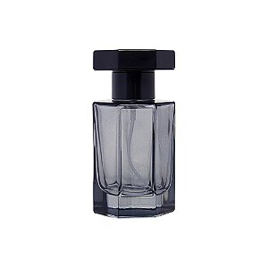 Frasco Classico Grafite 50ml e Válvula Tampa Luxo Rosca 15/400