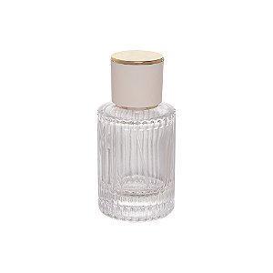Frasco Cloé 100ml e Válvula Tampa Off White Luxo Rosca 15/400