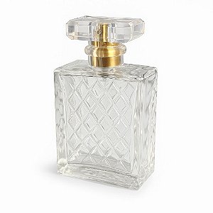 Frasco Cristale 100ml Válvula Dourada Tampa Luxo 15/410