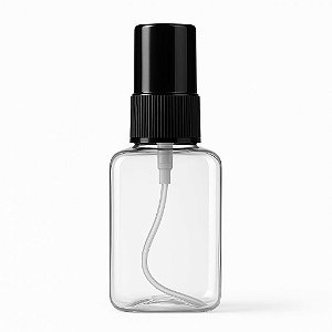 Kit 30 Frascos Pet Retangular 40Ml Com Válvula Spray