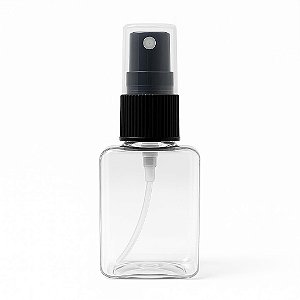 Kit 100 Frascos Pet Retangular 40Ml Com Válvula Spray