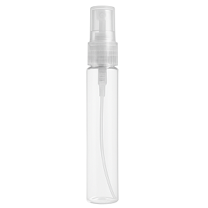 Frasco Slim Cilíndrico 10ml e Válvula Spray Transparente Rosca 12/410