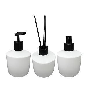 Kit Lavabo Frasco Rubi Branco 350ml Rosca 28/410