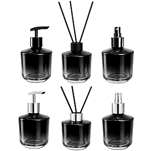 Kit Lavabo Frasco Rubi Preto 350ml Rosca 28/410